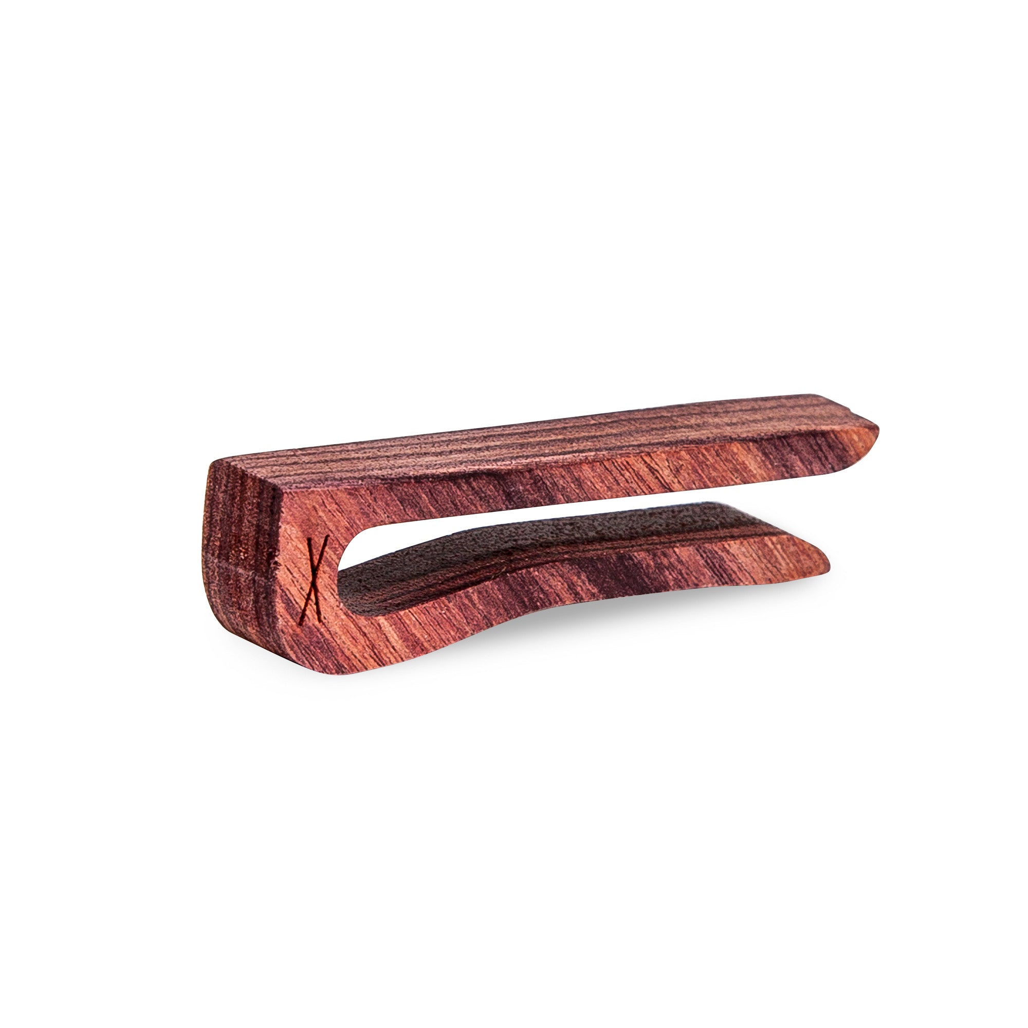 pince cravate Le Cassis couleur rouge-violet - Accessoire en bois Oncle Pape