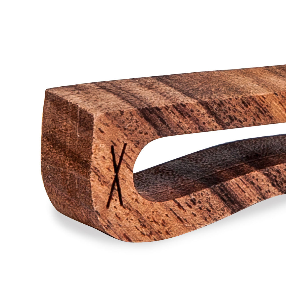 pince cravate Le Cappuccino - Accessoire en bois Oncle Pape - Vue zoom